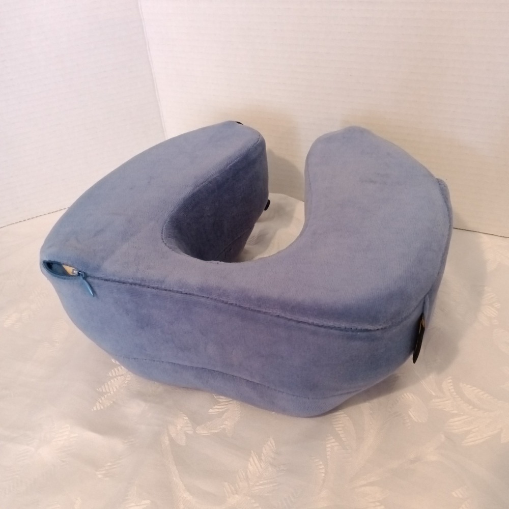 Cabeau Evolution Memory Foam Travel Pillow Neck Support Blue w/Drawstring NO BAG - Picture 8 of 8